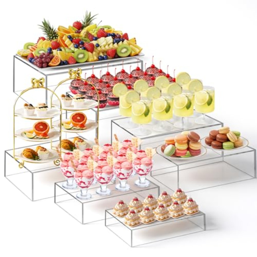 Display Risers Set - 7-delige extra grote buffetverhogers set met