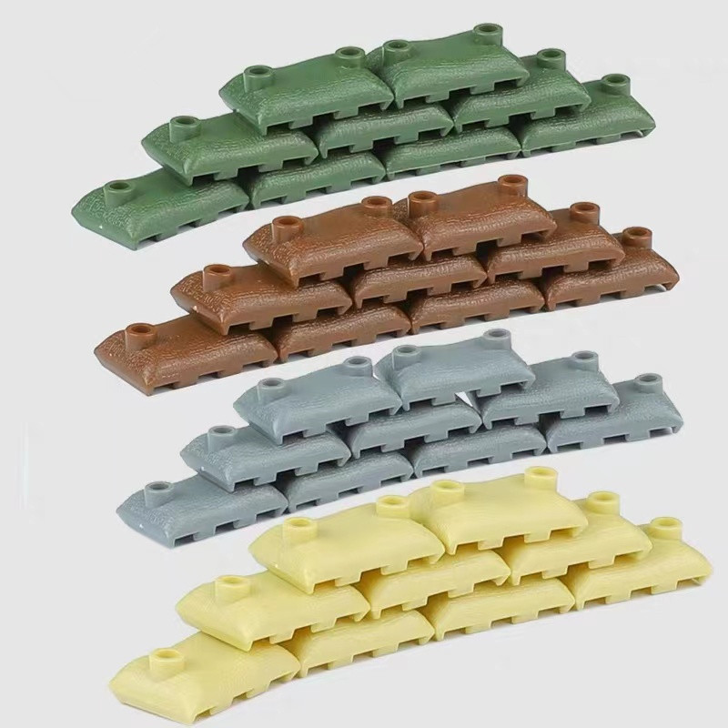 Lego Minifigure Holder - 50PCS MOC Militaire Zandzak Bouwstenen Speelgoed