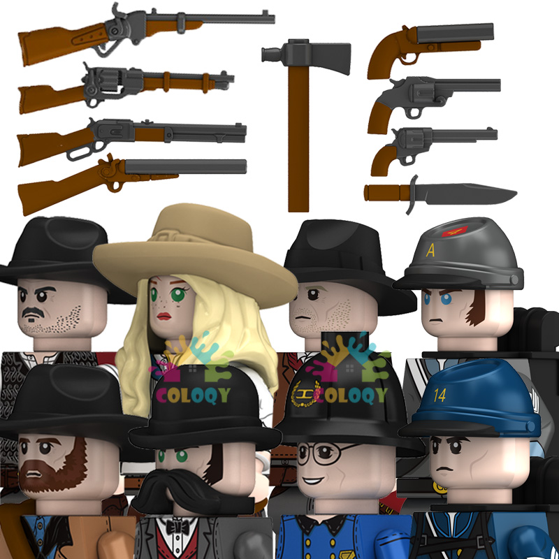 Lego Minifigure Holder - Kinderen Speelgoed Cowboy Bouwstenen Sadie Morgan