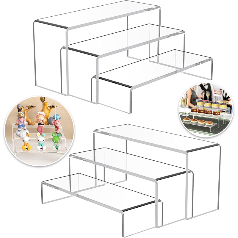 Display Risers Set - Acryl displayverhogers, 1 set van 3