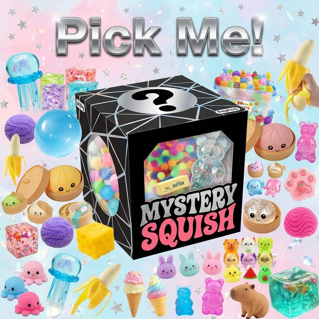 Zachte, schattige squishy blin - Mystery Box Blind Bag recensie en prijs