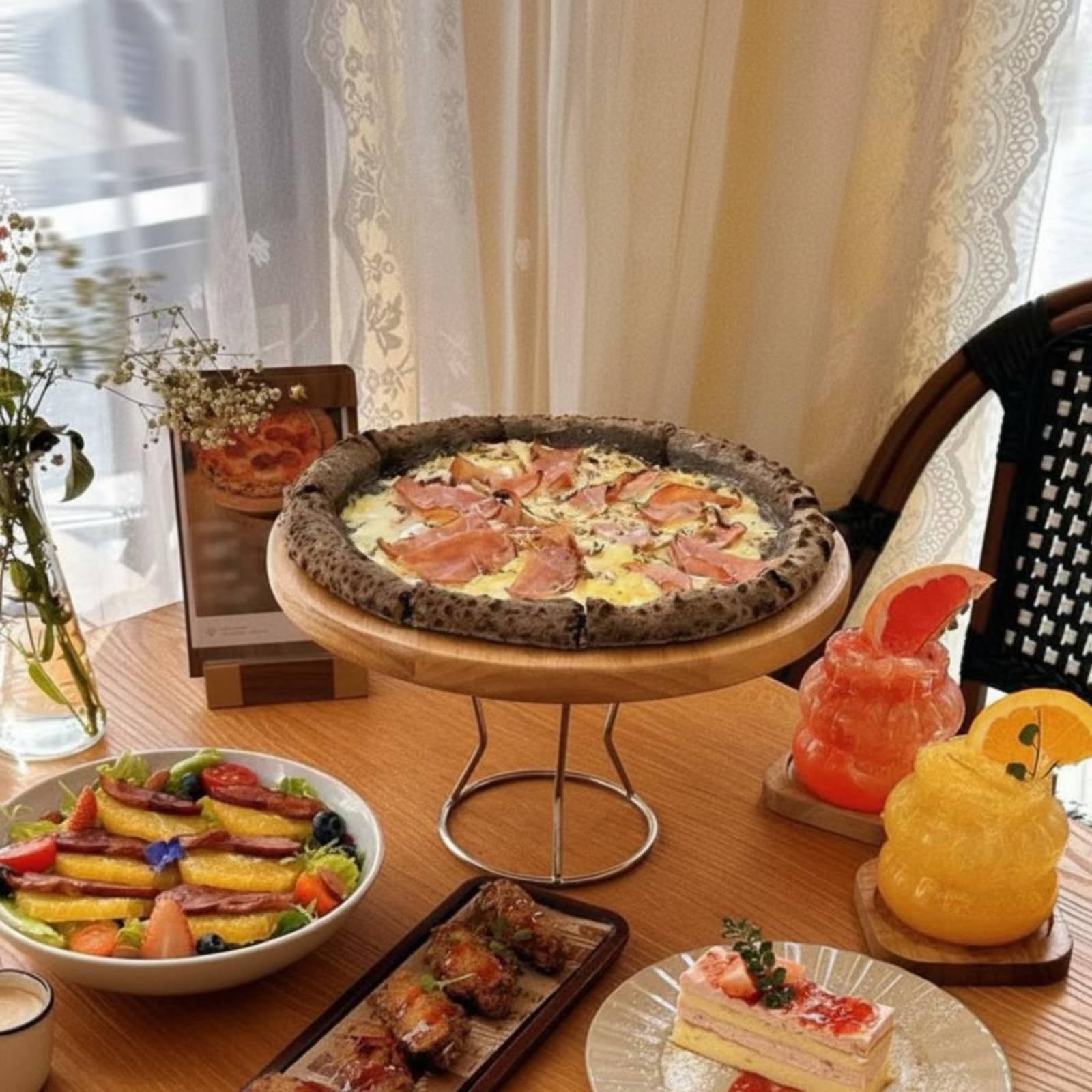 Pizza Stand Retro Design Ronde - Display Risers Set recensie en prijs